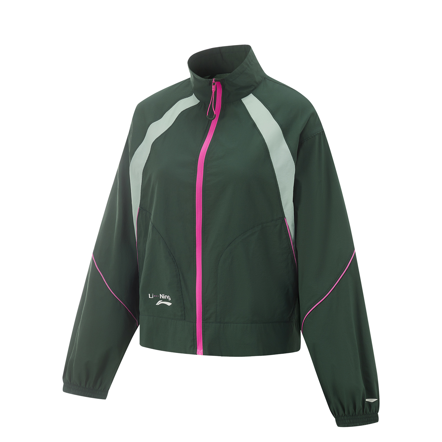 

LINING Фитнес Пальто женское горный пейзаж зеленый кремовый зеленый, Mountain View Green/Tallow Green