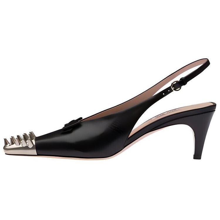 Туфли на высоком каблуке женские Miu Miu, черный