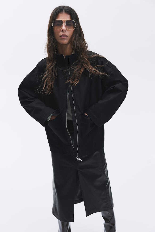 

Куртка из парусины большого размера H&M, черный