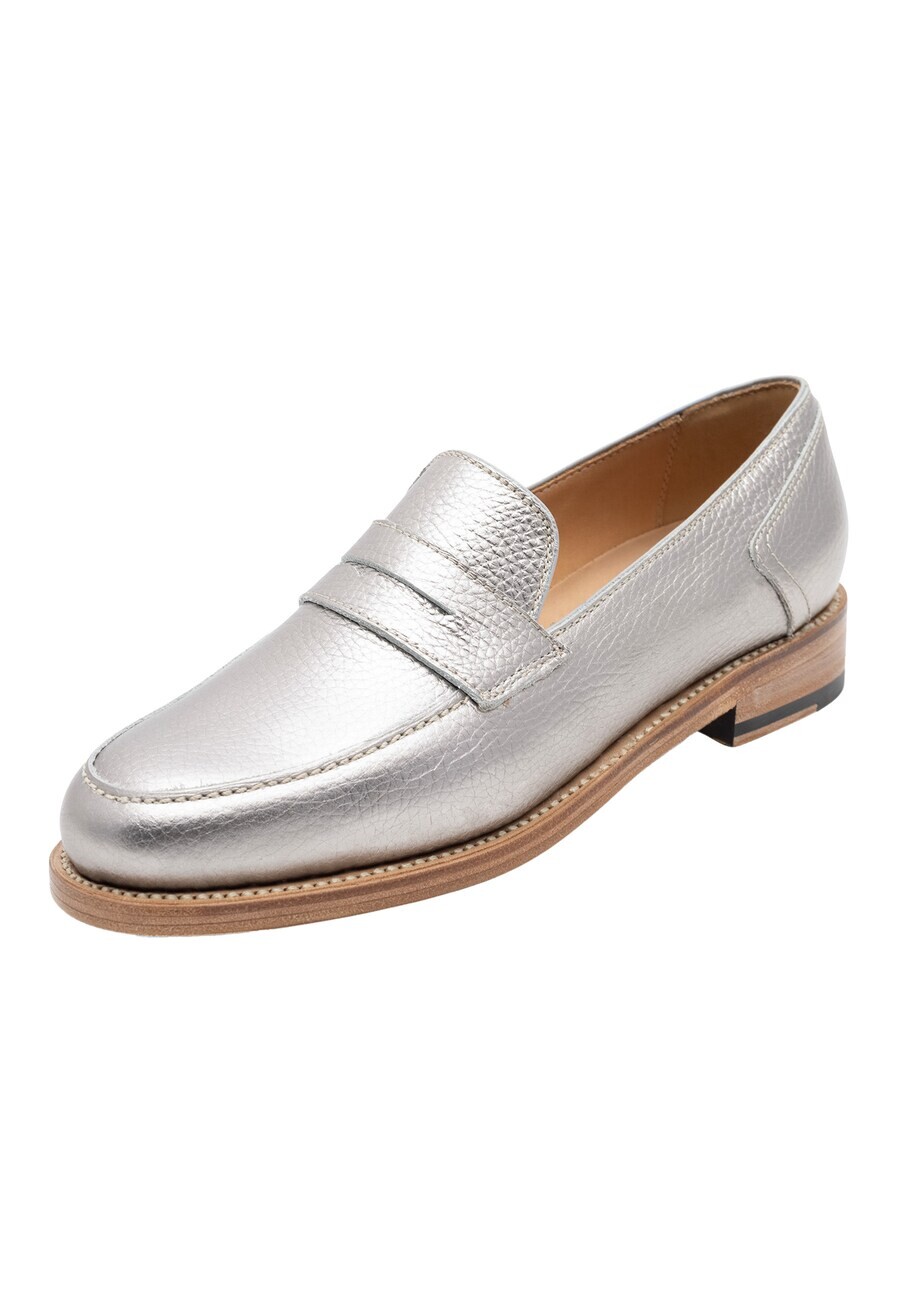 Шлепанцы Henry Stevens Classic Flats Lee, серебряный