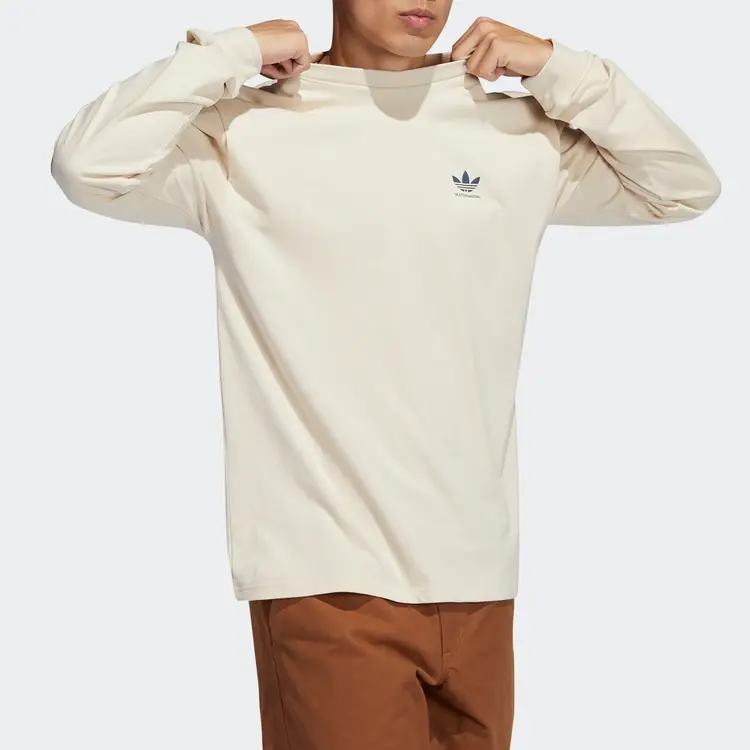 Футболка унисекс бежевая Adidas, бежевый — фото 3