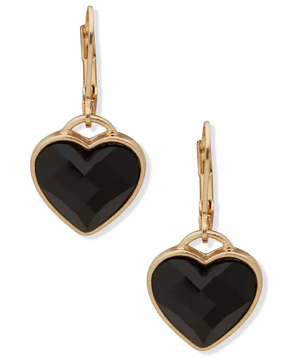 

Золотистые серьги-сердечки Lonna & Lilly, black