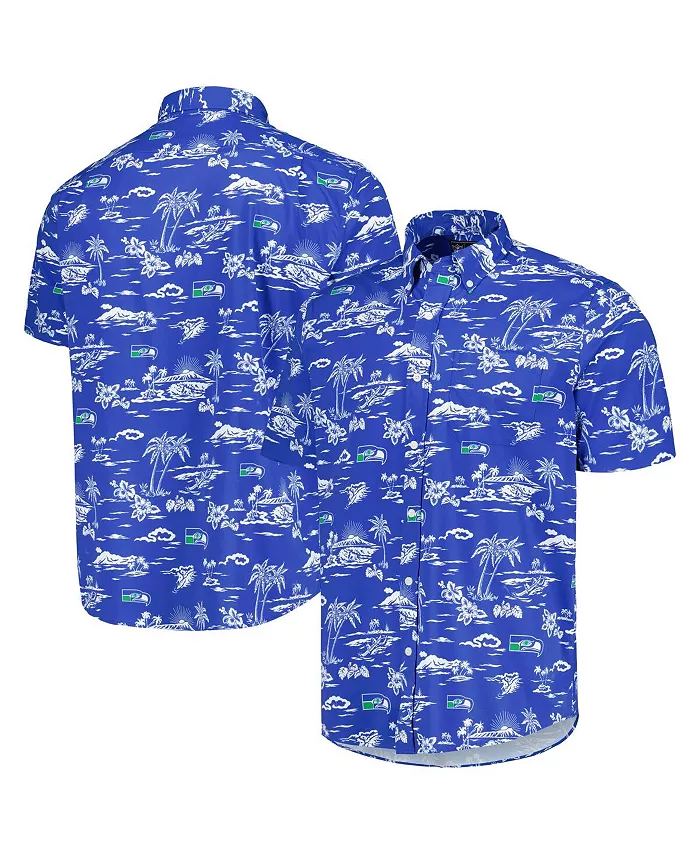 

Мужская винтажная рубашка на пуговицах Royal Seattle Seahawks с принтом Kekai Reyn Spooner