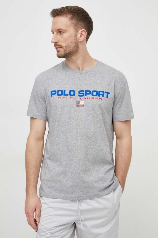 

Хлопковая футболка Polo Ralph Lauren, серый