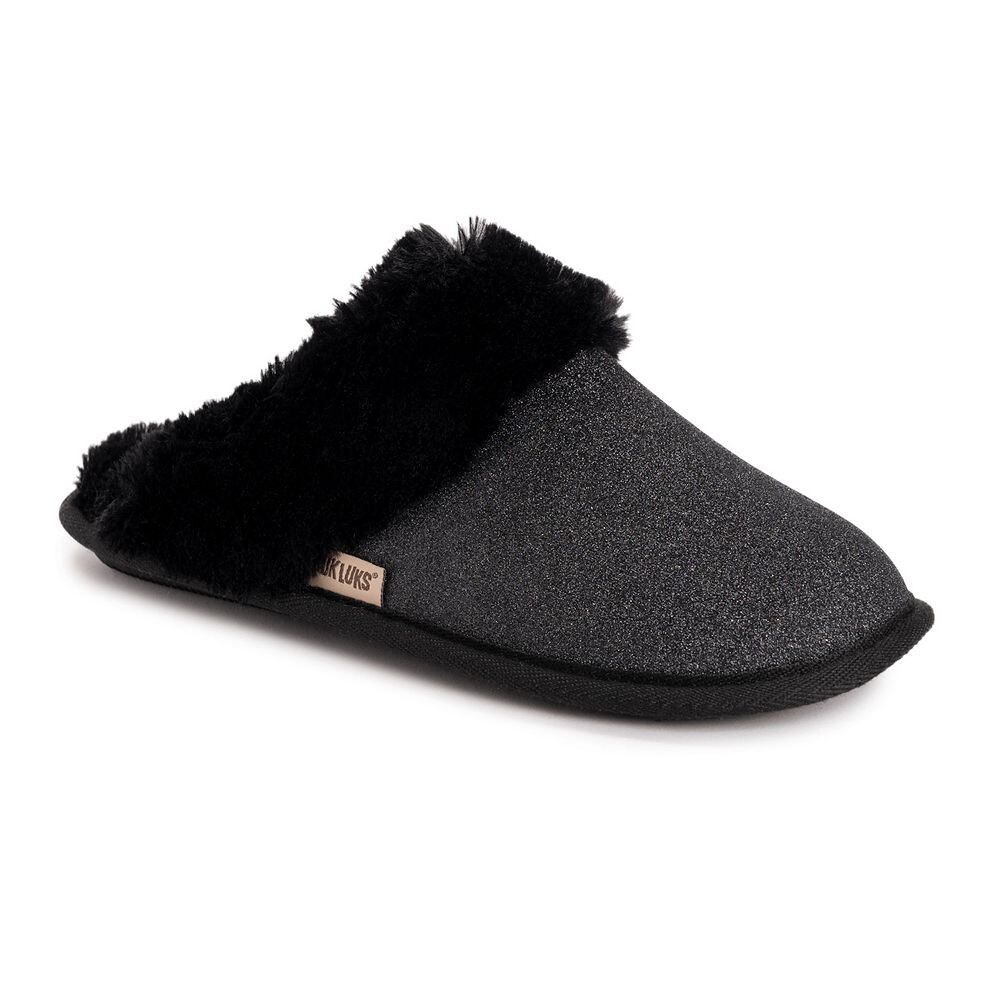 МУК ЛУКС Женские угловые тапочки с блестками Scuff MUK LUKS, цвет Rainbow Sparkle