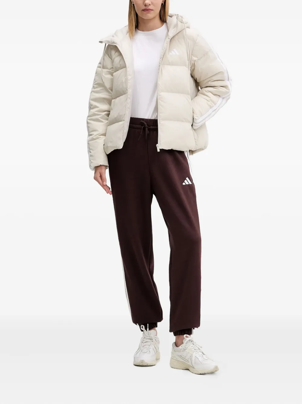 Пуховик Climawarm Adidas, светло-бежевый — фото 2