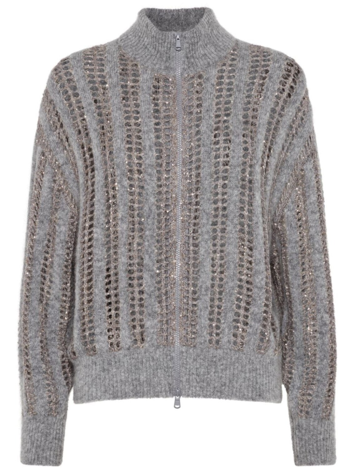 

Brunello Cucinelli кардиган рыхлой вязки, серый