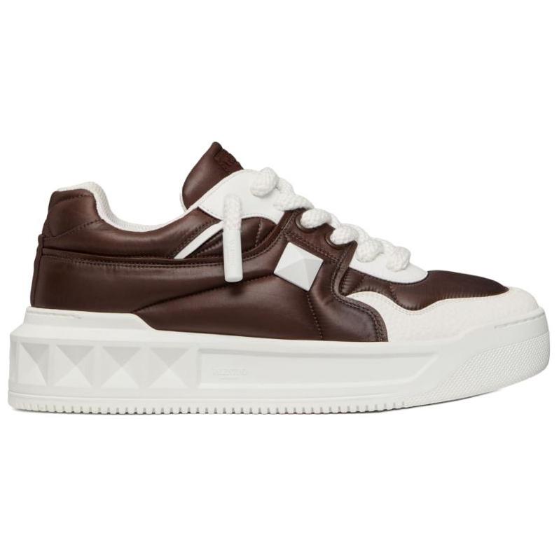 Valentino Кроссовки One Stud Low top Skateboard для мужчин, коричневые — фото 2