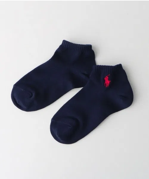 Носки детские с логотипом Polo Ralph Lauren, 3 пары, хлопок, тёмно-синие