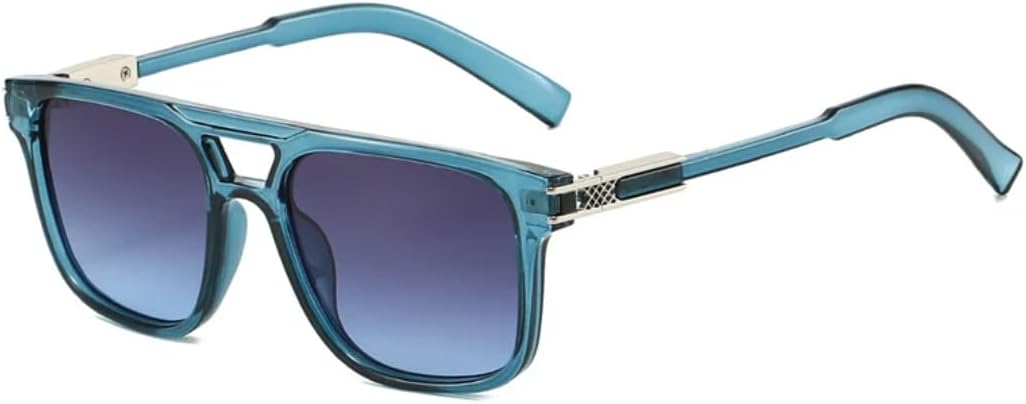 

Солнцезащитные очки для мужчин и женщин - защита UV400 - линзы с двойной перемычкой и градиентным покрытием для занятий спортом на открытом воздухе и вождения DSVIGF, Blue Grey Blue