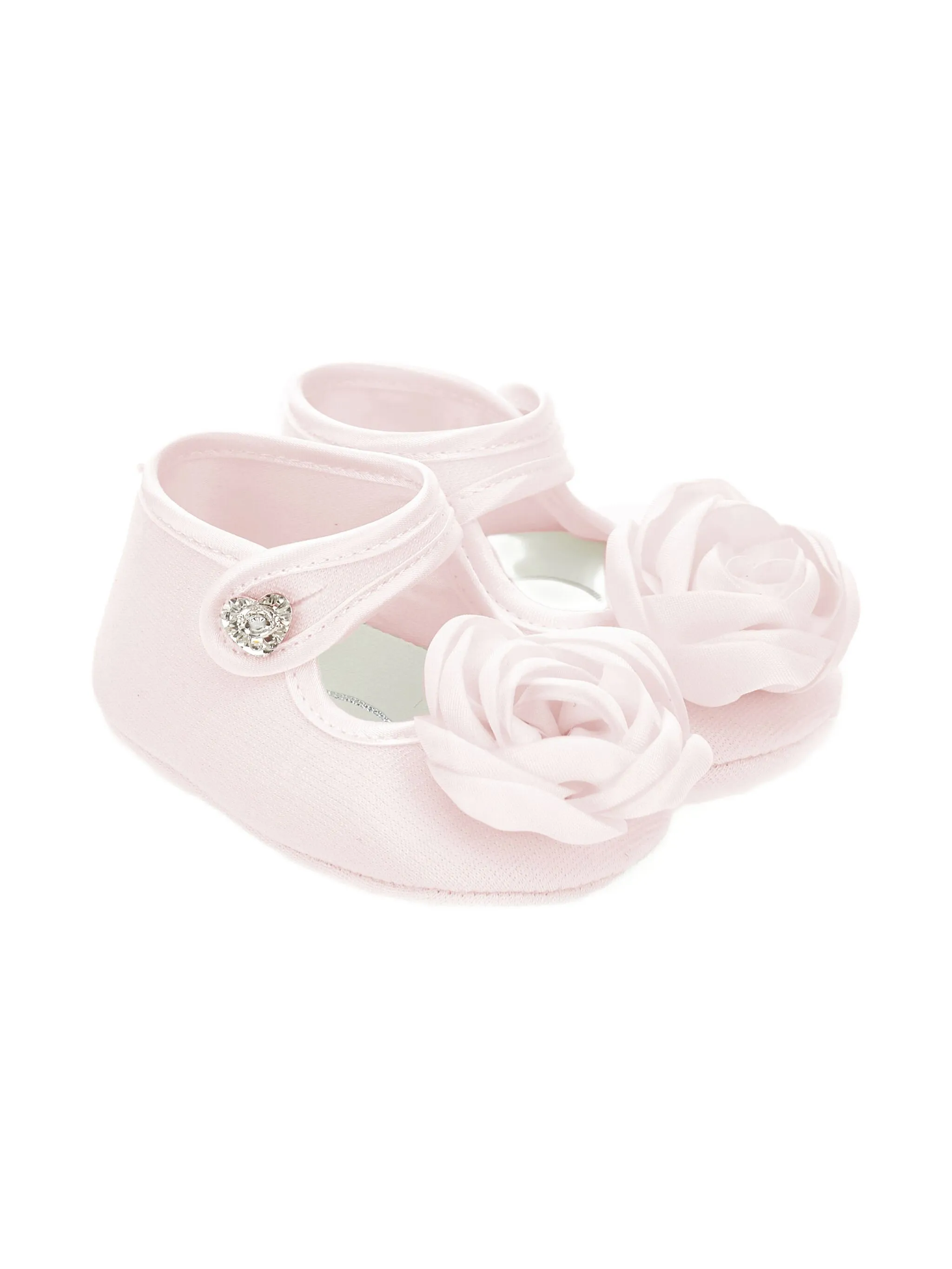 

Пинетки с цветочной аппликацией Monnalisa, розовый