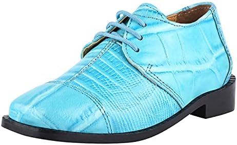 

Детские туфли LIBERTYZENO с животным принтом из натуральной кожи для детей и малышей, оксфорды на шнуровке, для Рождества, бирюзовый