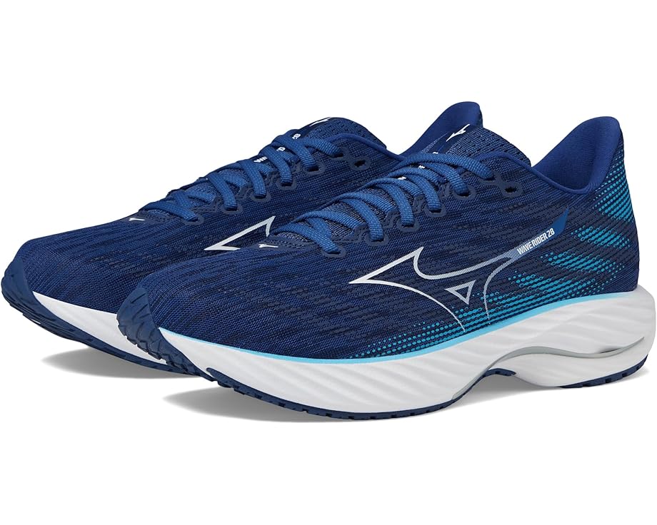 

Кроссовки Mizuno Wave Rider 28, цвет Estate Blue/White