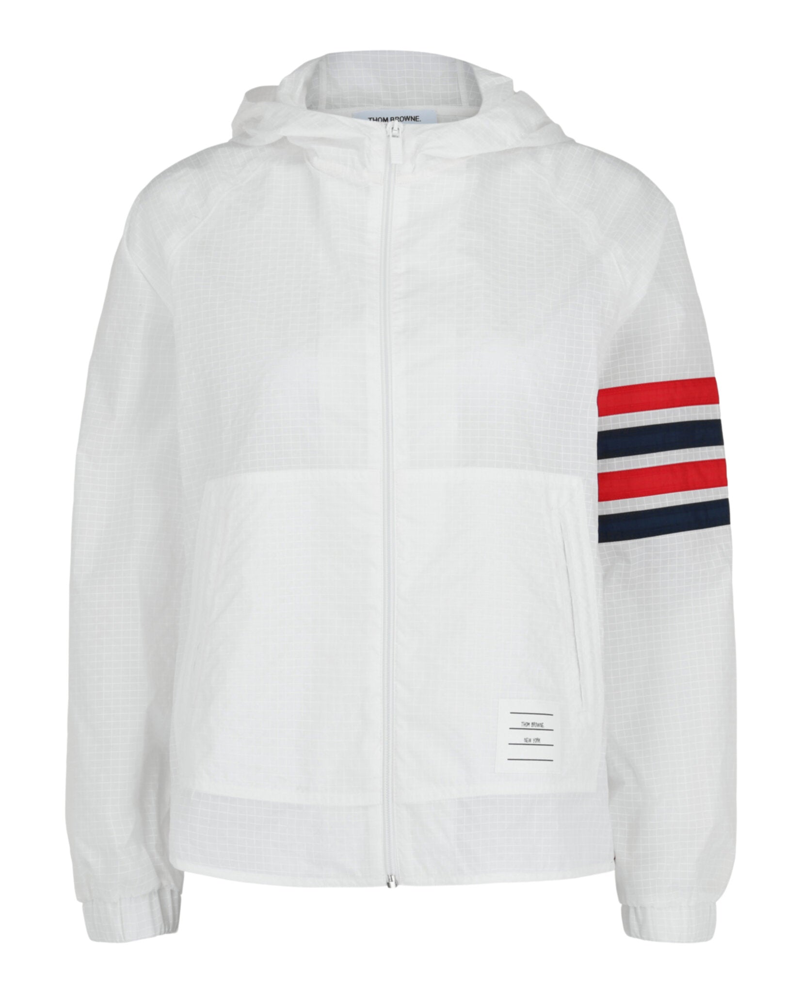 

Сверхлегкий анорак Ripstop 4-Bar Thom Browne, белый