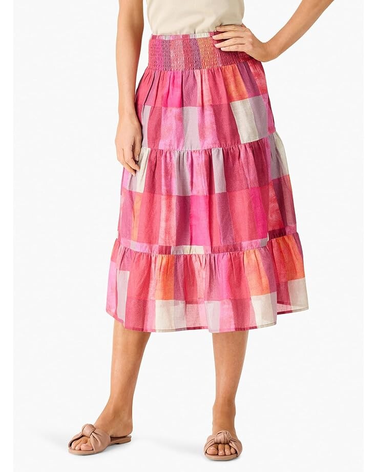 

Юбка NIC+ZOE Petite Sunset Plaid Skirt, цвет Pink Multi
