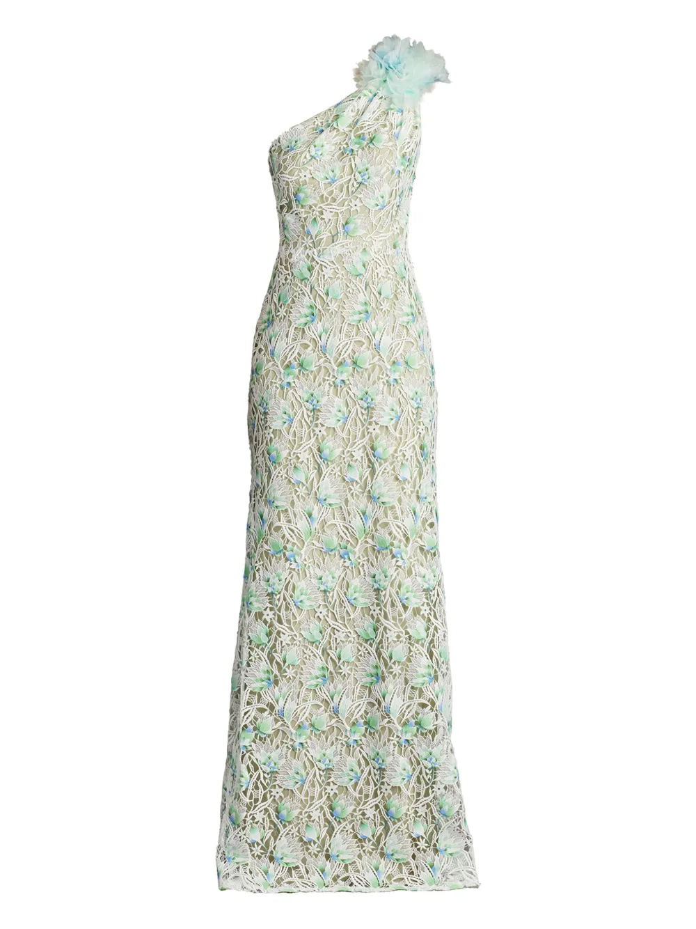 

Платье с цветочным узором Tadashi Shoji, белый
