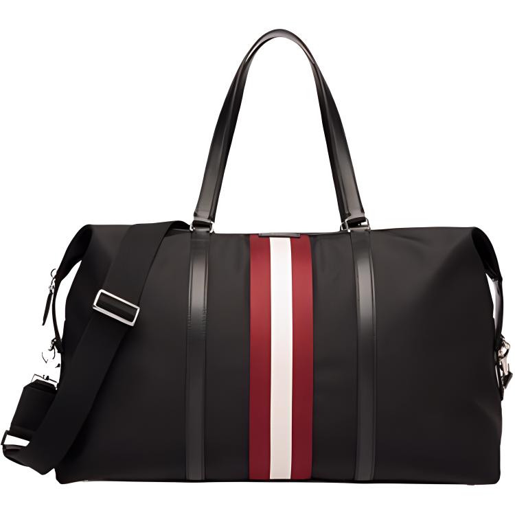 

Сумка для путешествий с декоративной лентой BALLY, черный