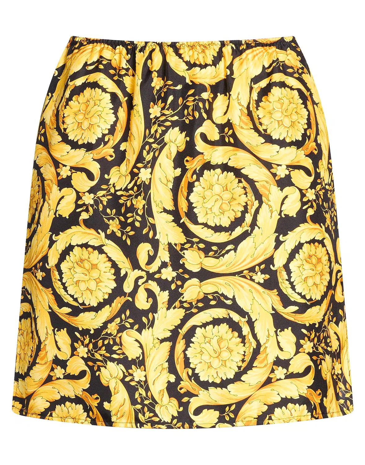 Юбка мини с принтом Versace желтая