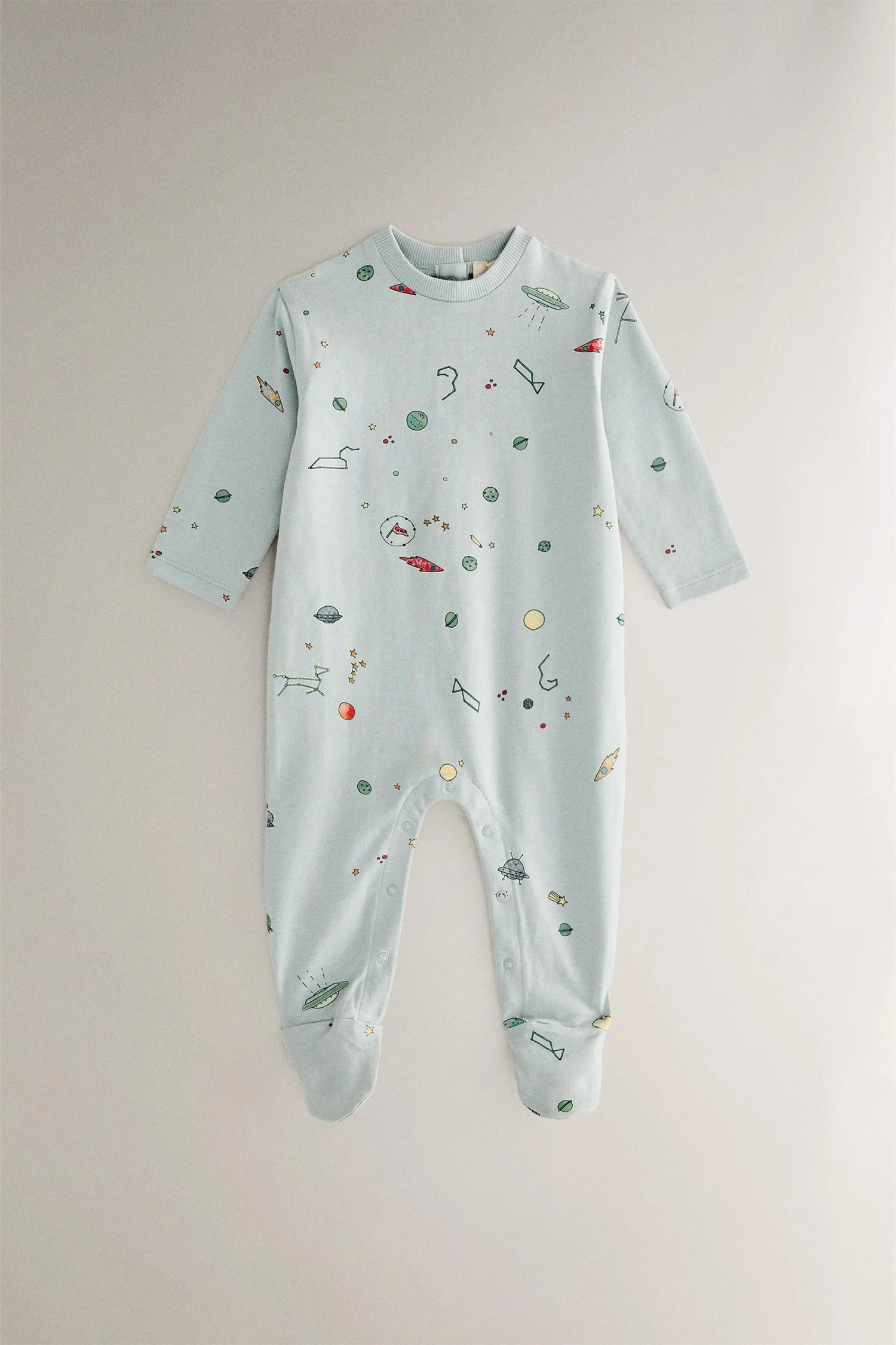 Детский комбинезон cotton space Zara, светло-голубой