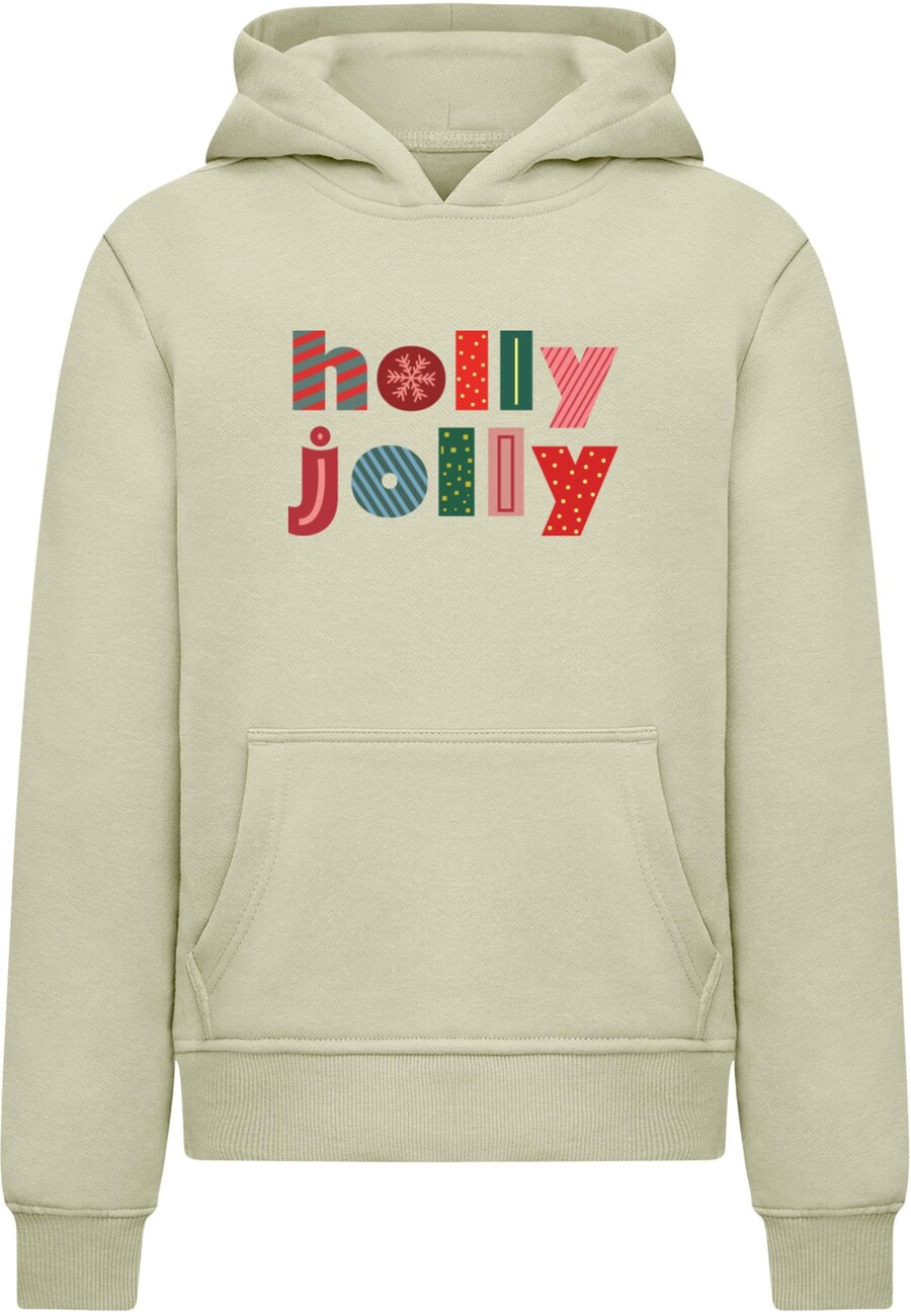 

Толстовка Merchcode Christmas Holly Jolly Mood, цвет Green/Pastel green