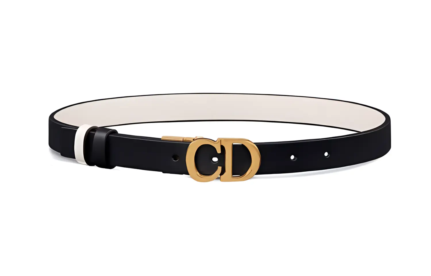 

DIOR Ремень для лошадиного седла CD с гладкой пряжкой, женский, черный, ширина 2 см