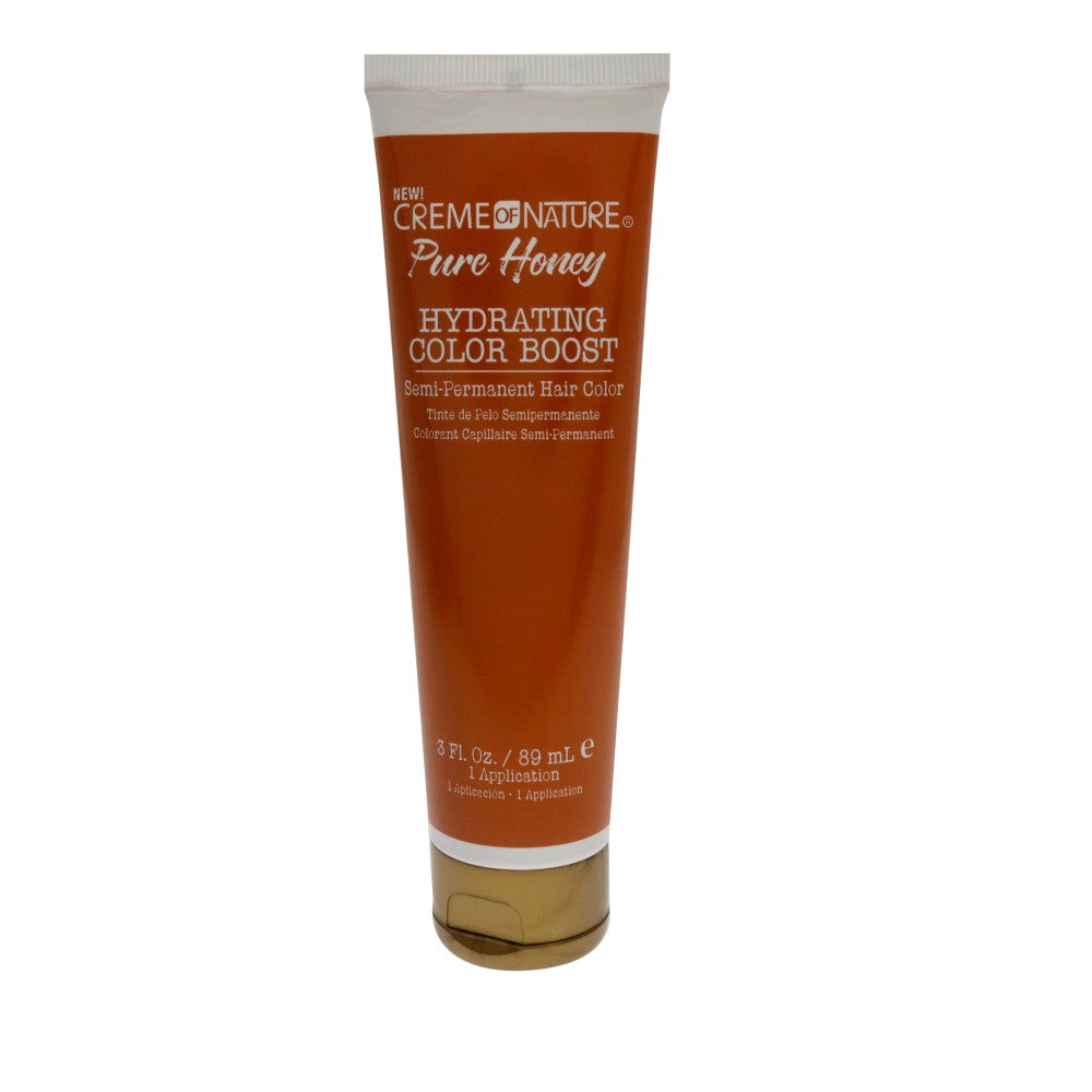 Полуперманентная краска для волос Pure Honey Hydrating Color Boost - светло-золотисто-медный оттенок от Creme of Nature, подходит для мужчин и женщин - 85 г (3 унции), прозрачный — фото 2
