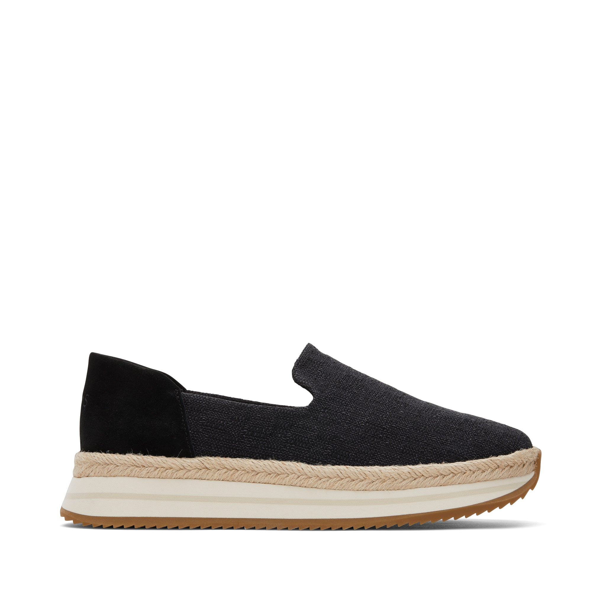 Жаклин Блэк текстильные эспадрильи-сникерсы TOMS Shoes, черный