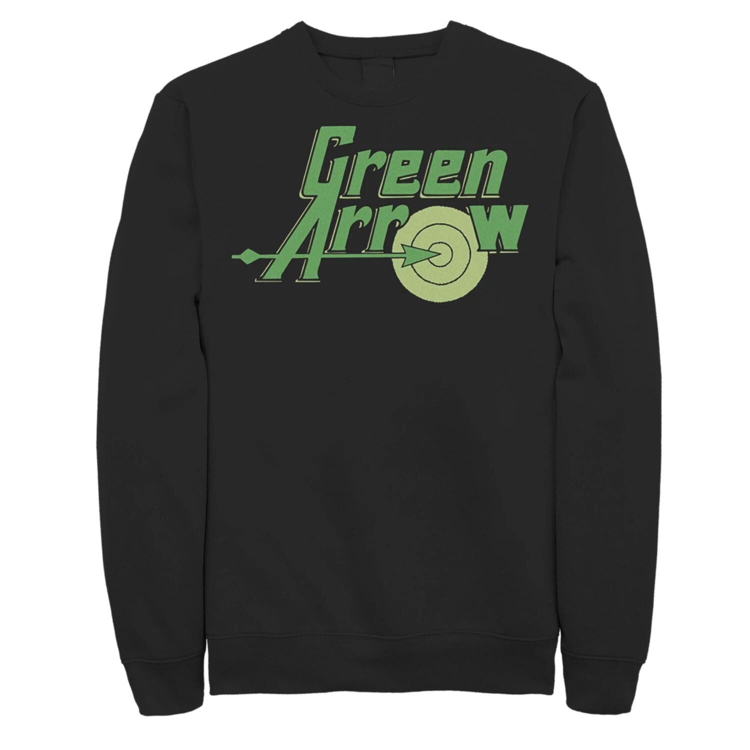 

Мужская флисовая толстовка с винтажным текстовым плакатом DC Comics The Green Arrow, Black Licensed Character, черный