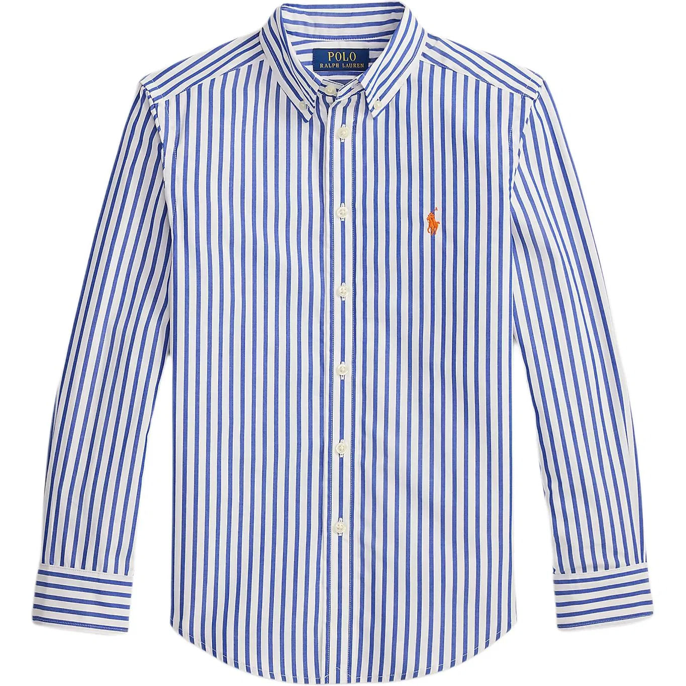 Рубашка повседневная голубая с белым Polo Ralph Lauren