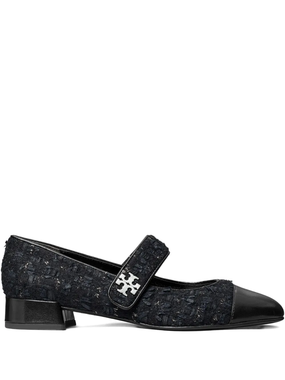 Балетки с твидом и мысом кап-ту Tory Burch, синий