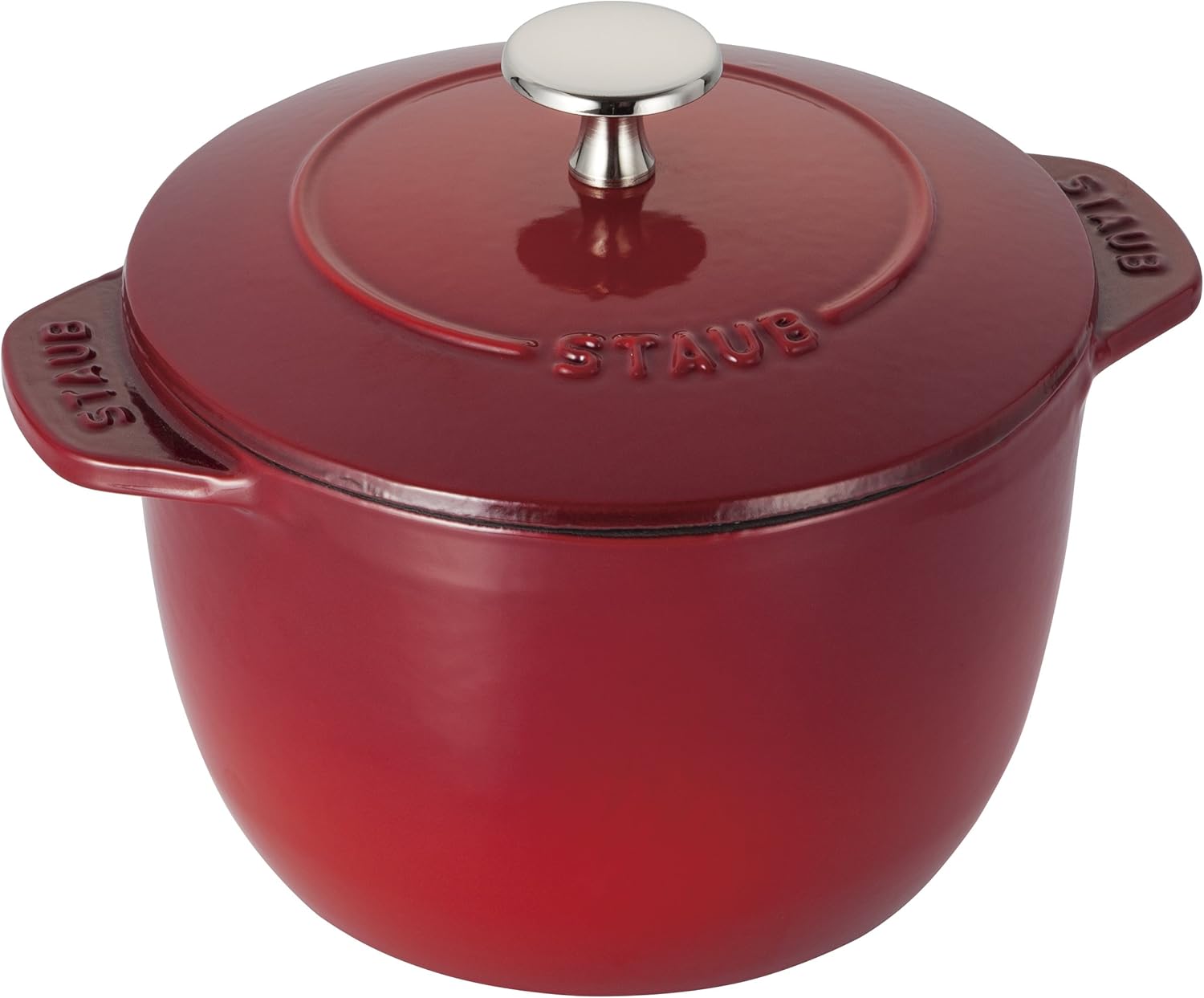 

Staub La Cocotte de GOHAN 40511-828 La Cocotte de GOHAN Cherry M 6,3 дюйма (16 см) Кастрюля для риса с окрашенной отделкой, 2 предмета, чугун, совместима с индукционной плитой, рисоварка, красный, Red