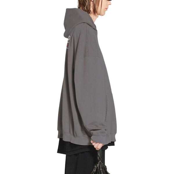 Толстовка political campaign large fit hoodie 'grey' Balenciaga, серый — фото 4