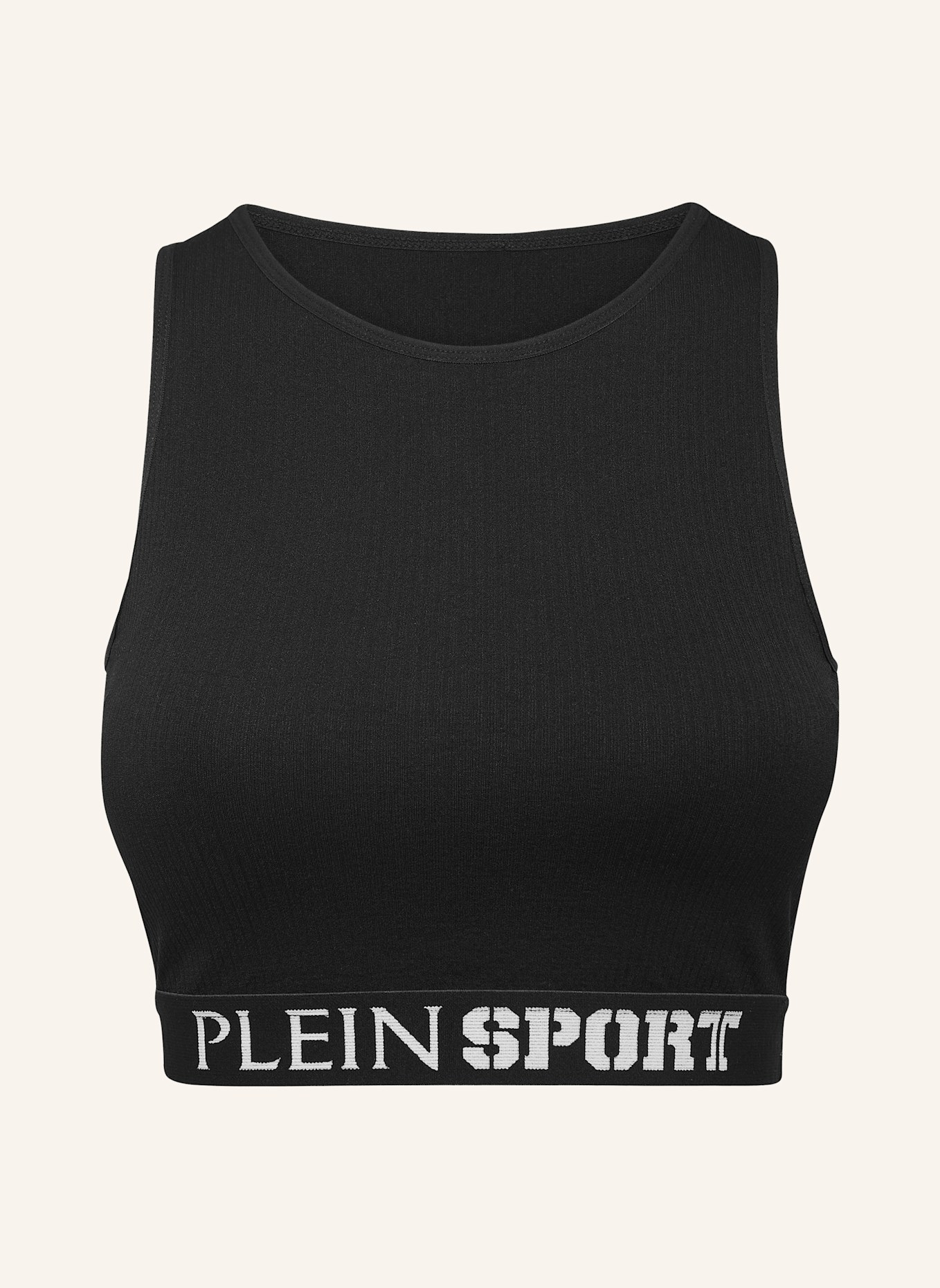 

Спортивный бюстгальтер логотип Plein Sport, черный