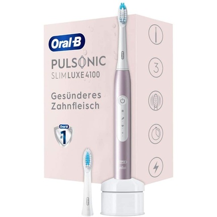 

Электрическая зубная щетка Oral-B Pulsonic Slim Luxe 4100 с 2 насадками, розовое золото, Oral B