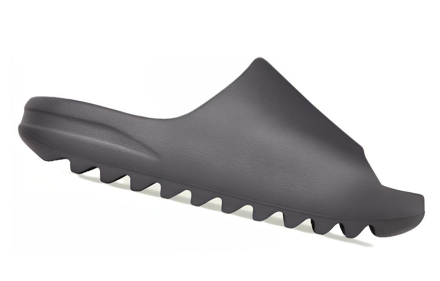 Adidas Originals Адидас Ориджиналс Yeezy Slide Гранит в тёмно-сером цвете, цвет Dark Gray — фото 3