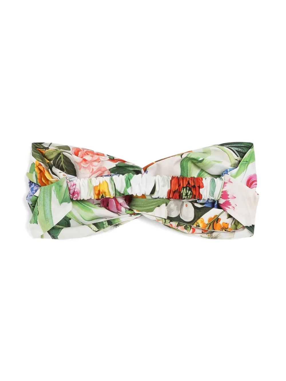 Ободок с цветочным принтом Dolce & Gabbana Kids, белый — фото 2