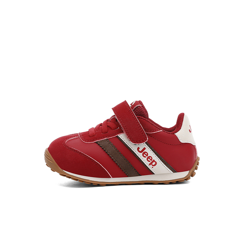 

Детские повседневные низкие кроссовки Slip Resistant Abrasion Resistant Jeep, burgundy красный/coffee коричневый