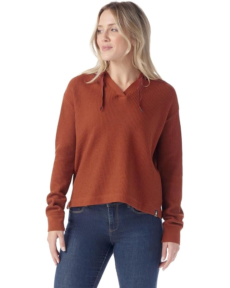 

Худи Smartwool Waffle Hoodie, цвет Pecan Brown