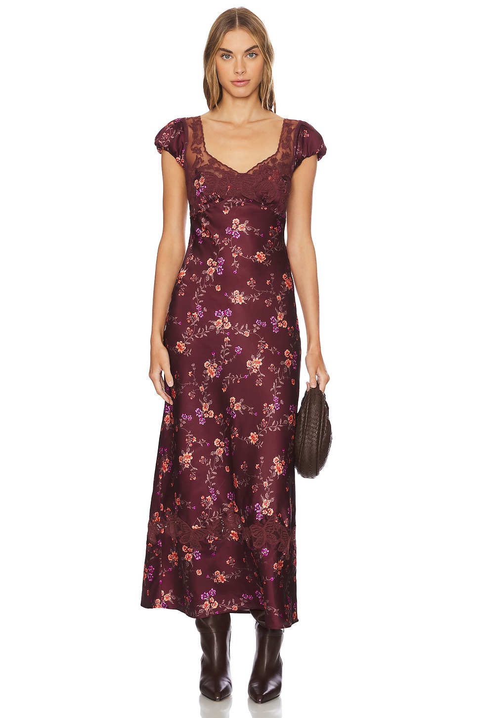 

Миди-платье Butterfly babe от Free People, brown