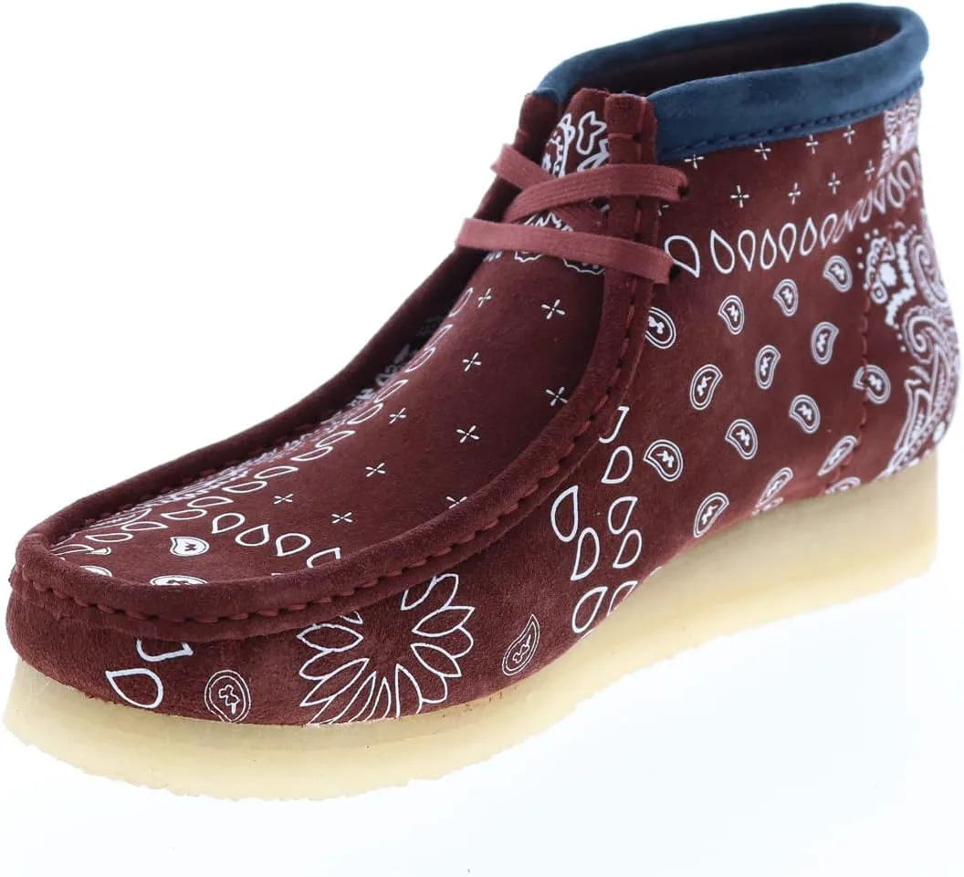 Мужские ботинки Clarks Wallabee Chukka, красный — фото 2