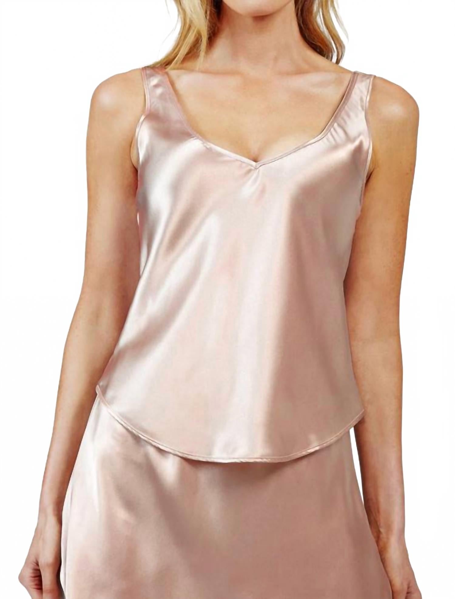 

Shadowline Lingerie Майка Satin Essentials с широкими бретелями, нежно-розового цвета