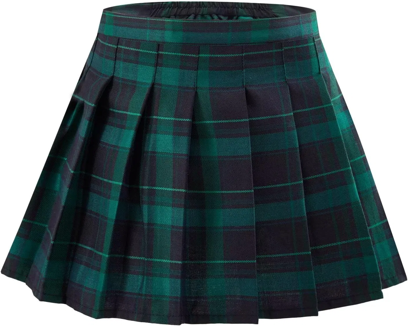 Юбка-шорты A-line Qisuma, Green Plaid — фото 2