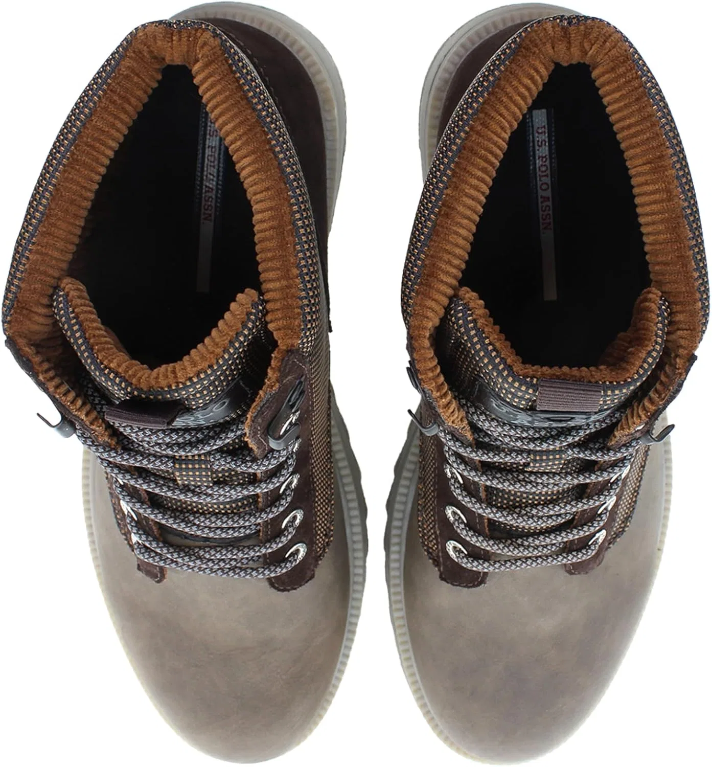 Мужские синтетические ботинки VIKING001MDUT1 от US Polo Assn U.S. Polo Assn., Dark Brown Black — фото 2