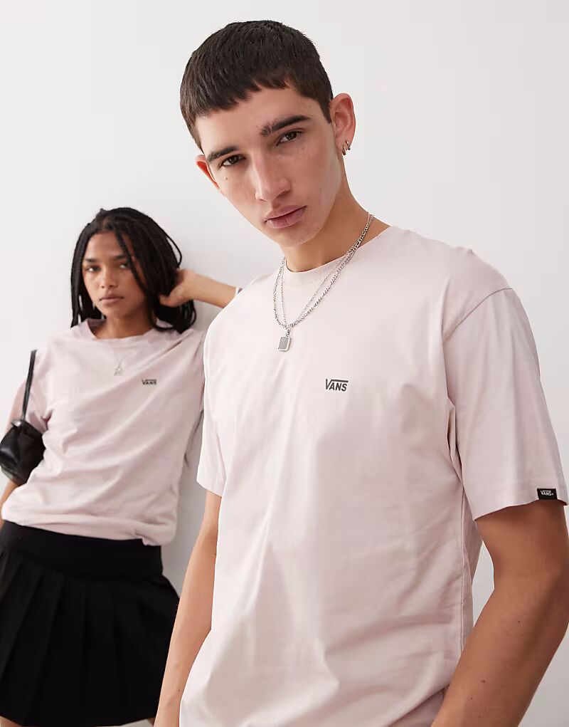 

Футболка с логотипом Vans на левой груди розового цвета - эксклюзивно для ASOS