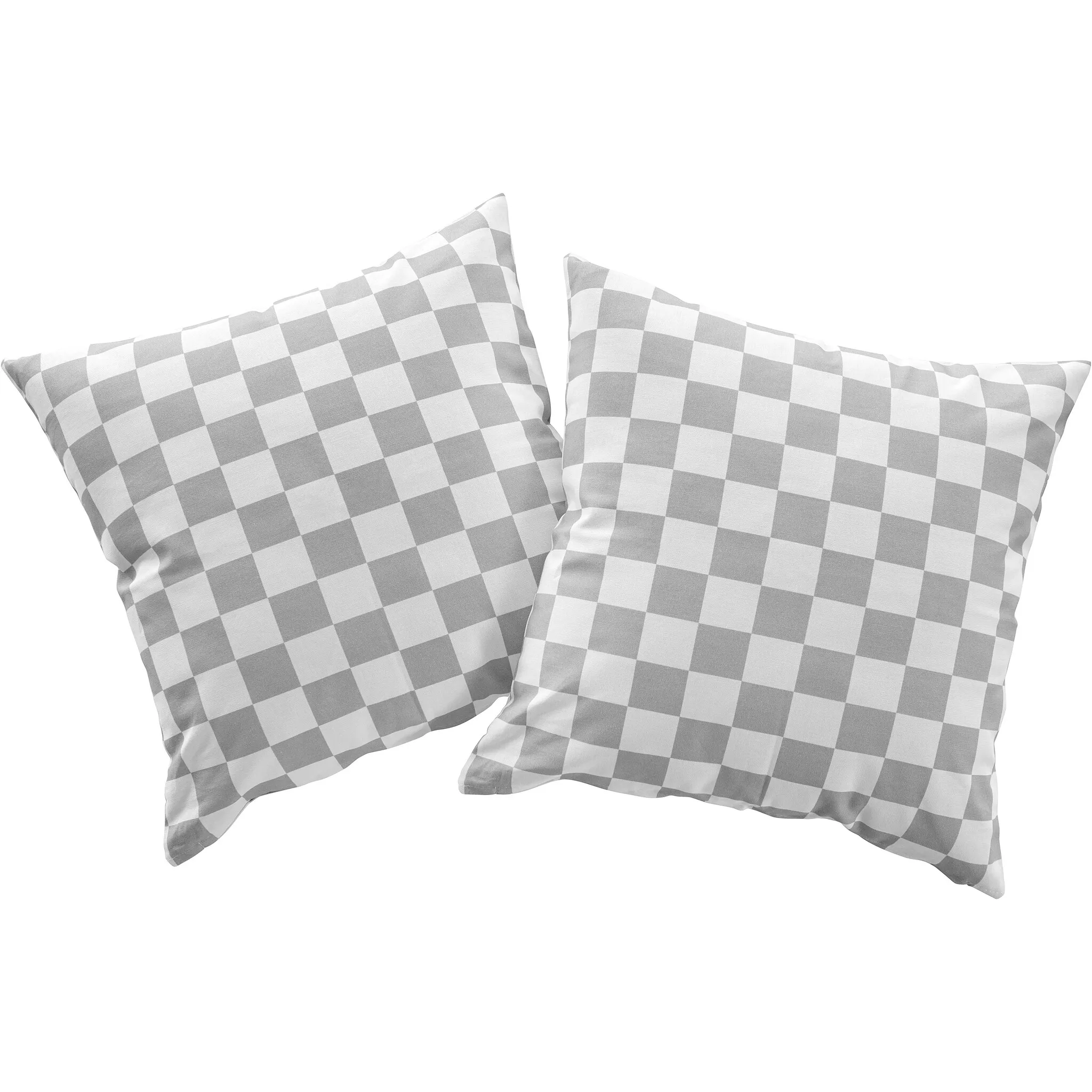

Декоративная подушка andas «Мило», чехлы на подушки, 2 шт. 50х50 см, без наполнения, в современную клетку, цвет grau + kariert