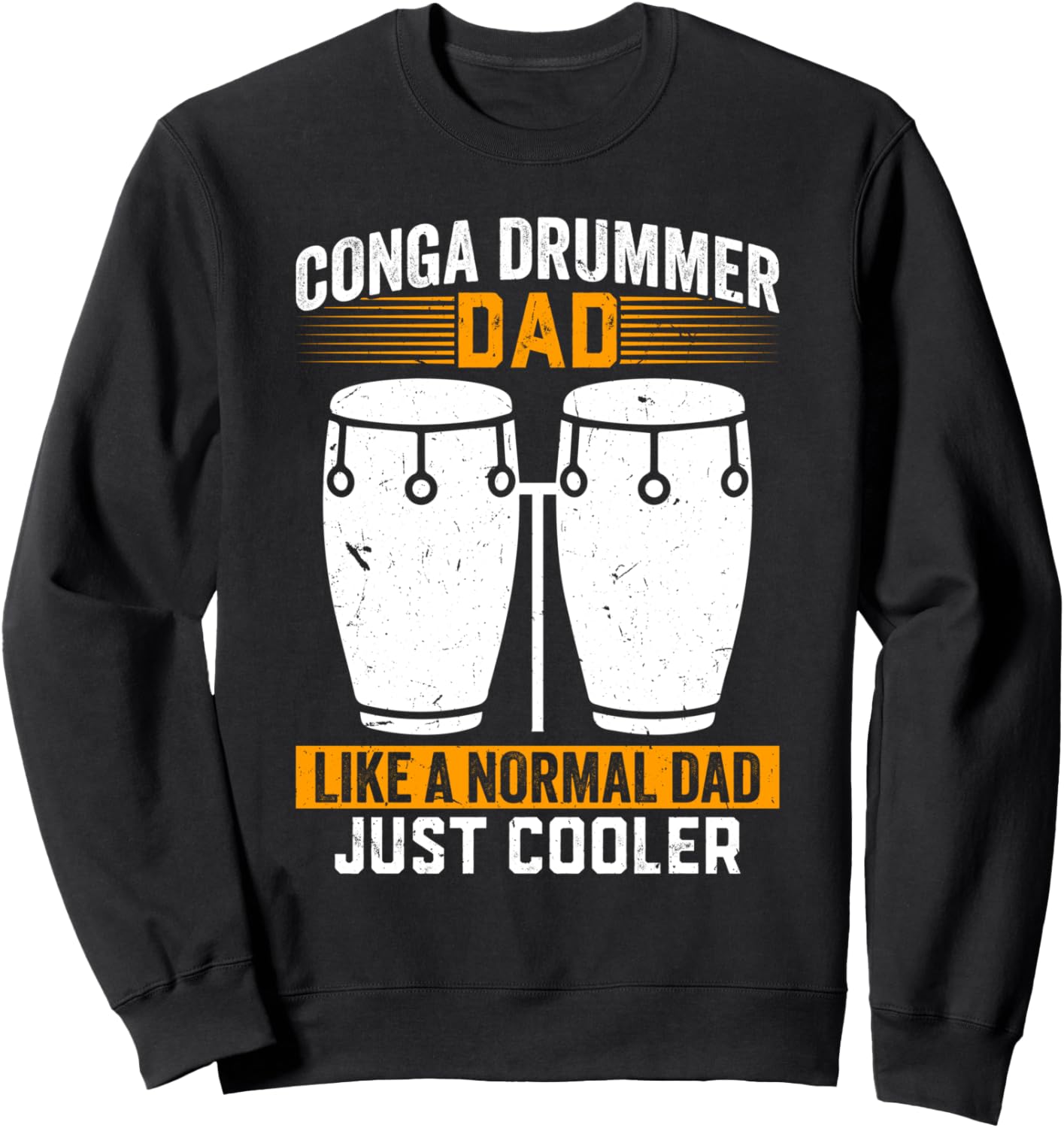 

Барабанщик на конгах, обычный папа, просто холодильник и толстовка Conga Drum Player Daddy Conga Player, черный
