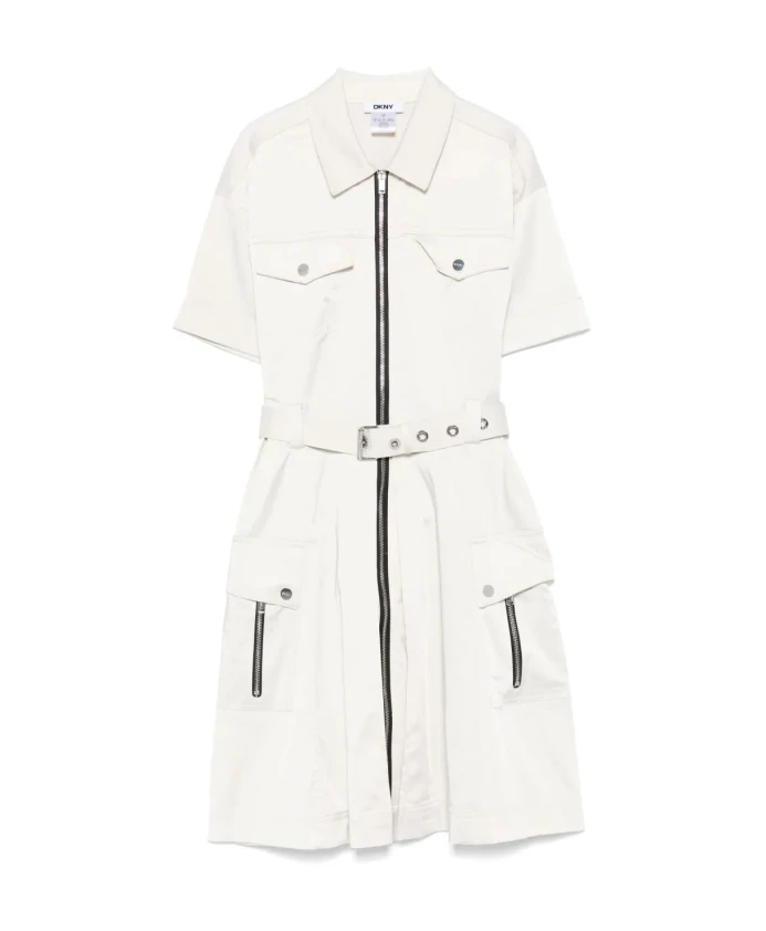 

Повседневное бежевое мини-платье с передом Dkny, бежевый