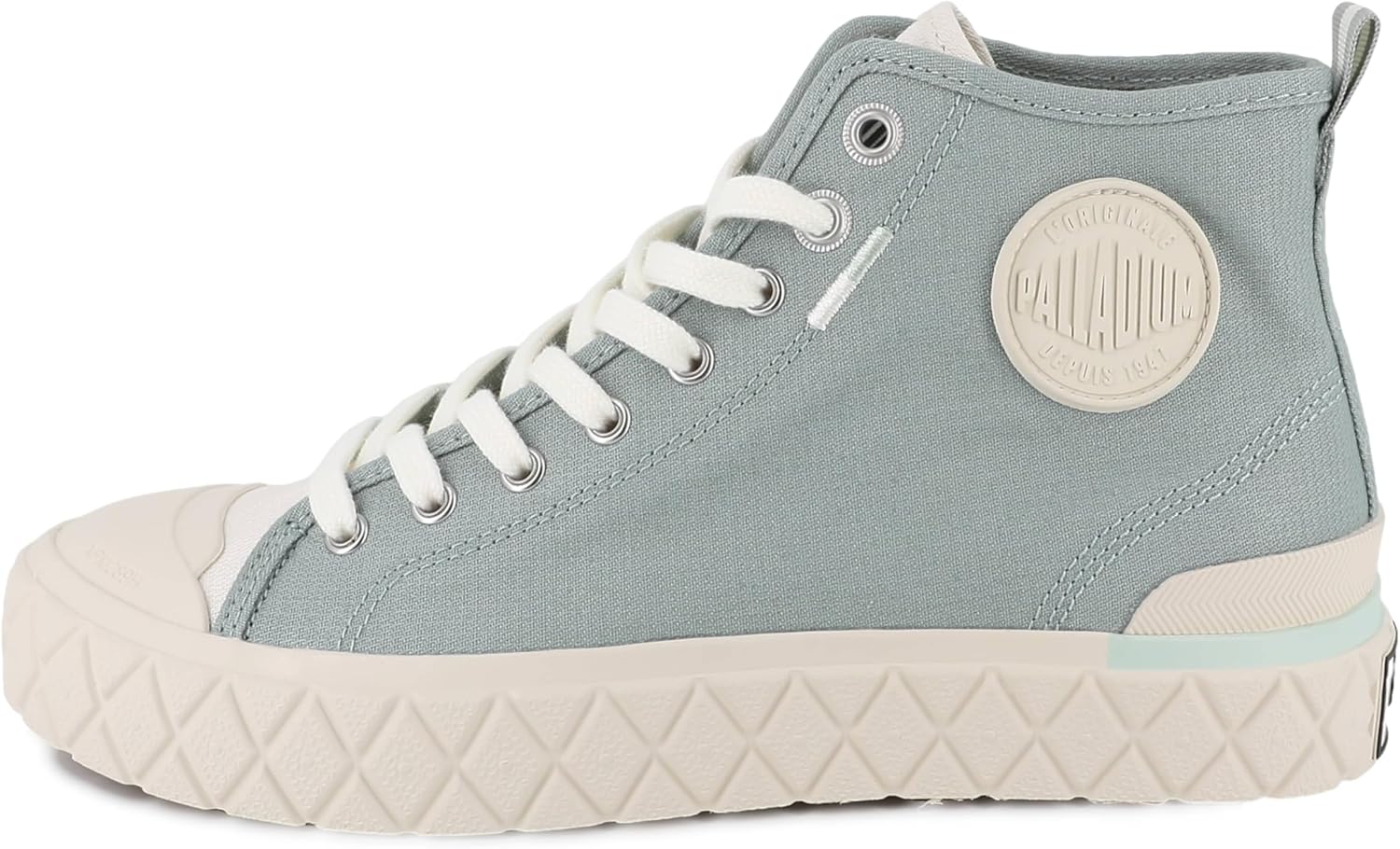 Кроссовки Palladium Unisex Palla Ace Mid из органического канваса на шнуровке, зеленый — фото 3