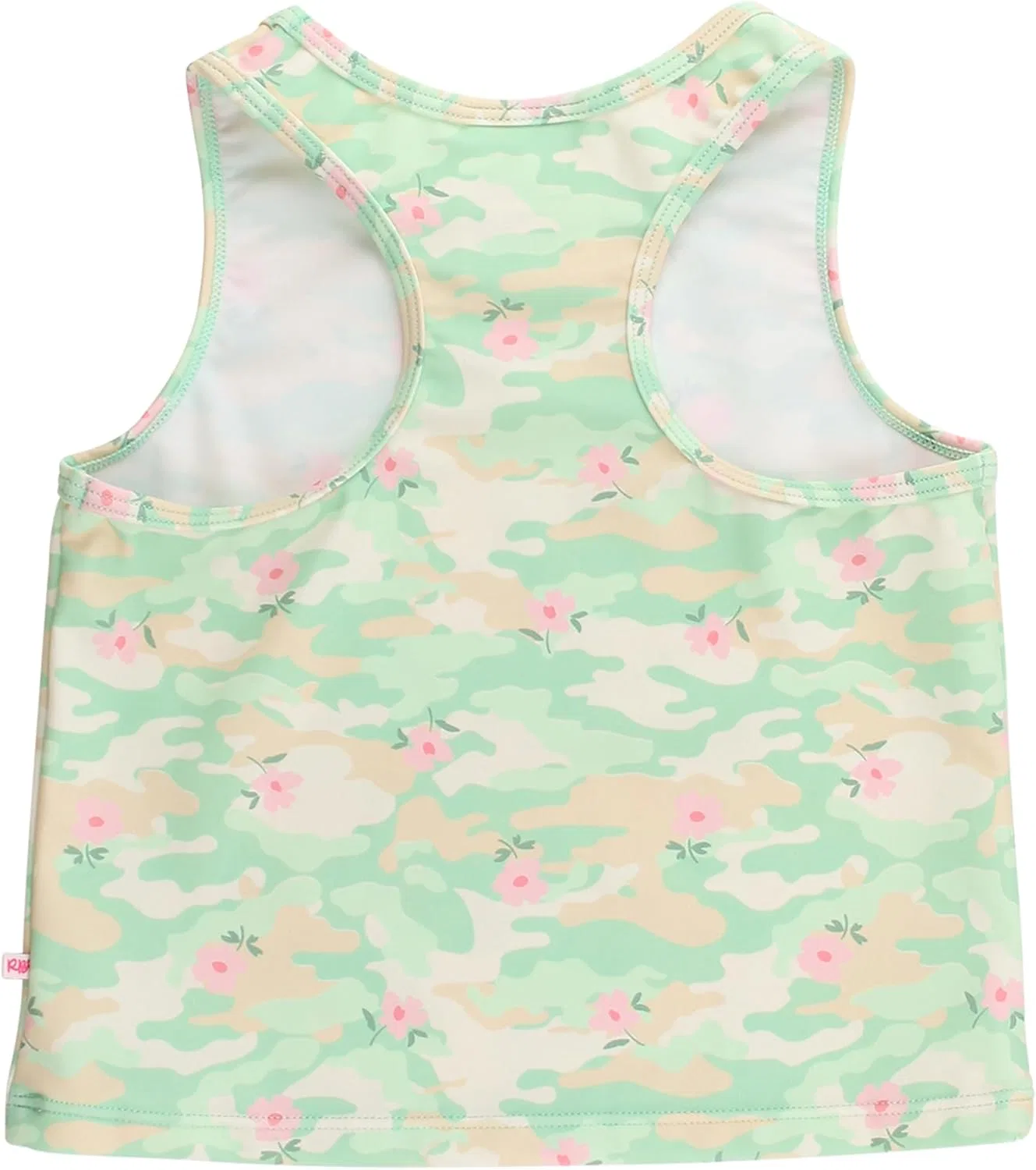 Детский активный топ RuffleButts, Sage Blossom Camo — фото 2