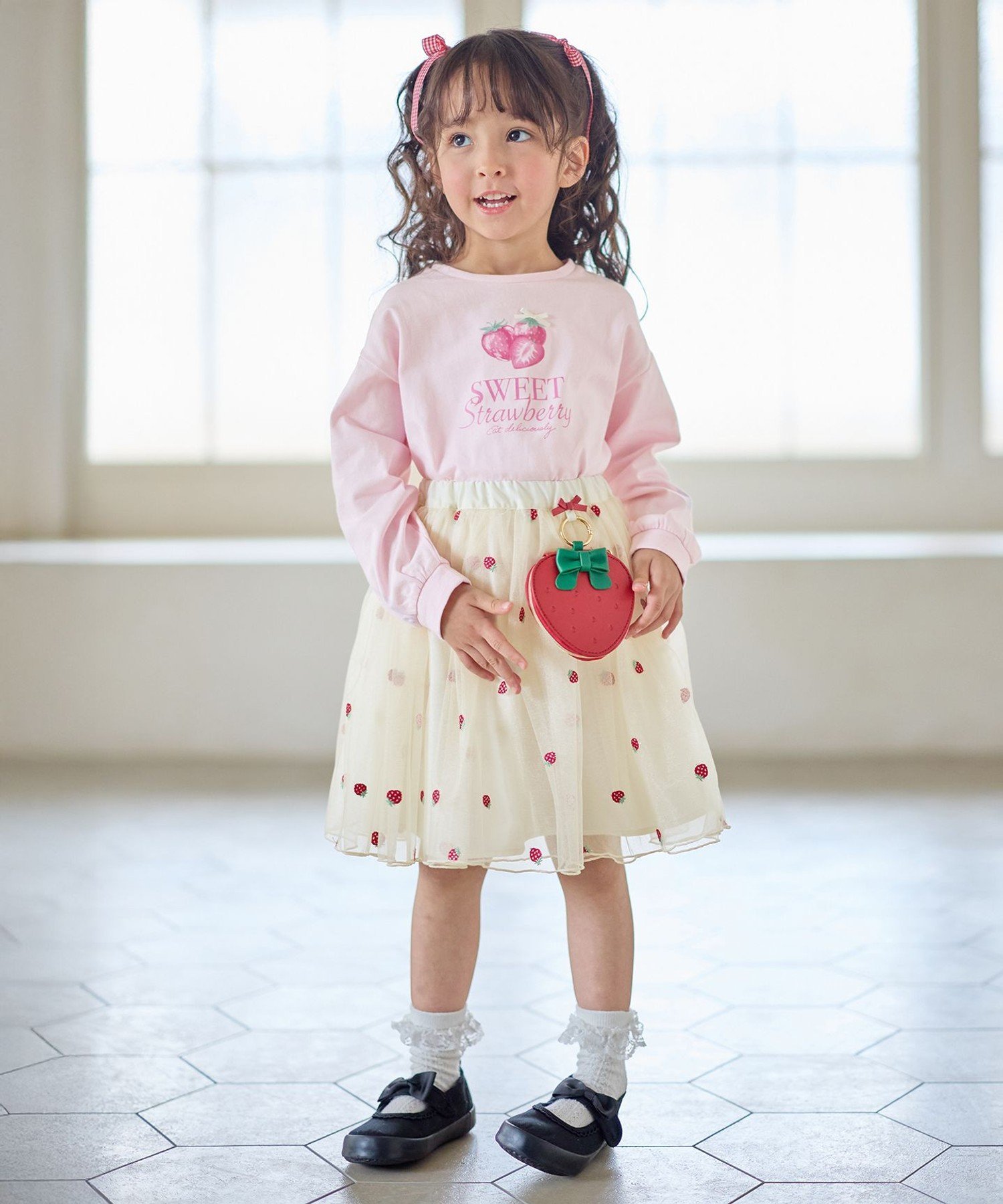 Футболка с длинными рукавами с художественным принтом ANY KIDS, Pink [012] — фото 3